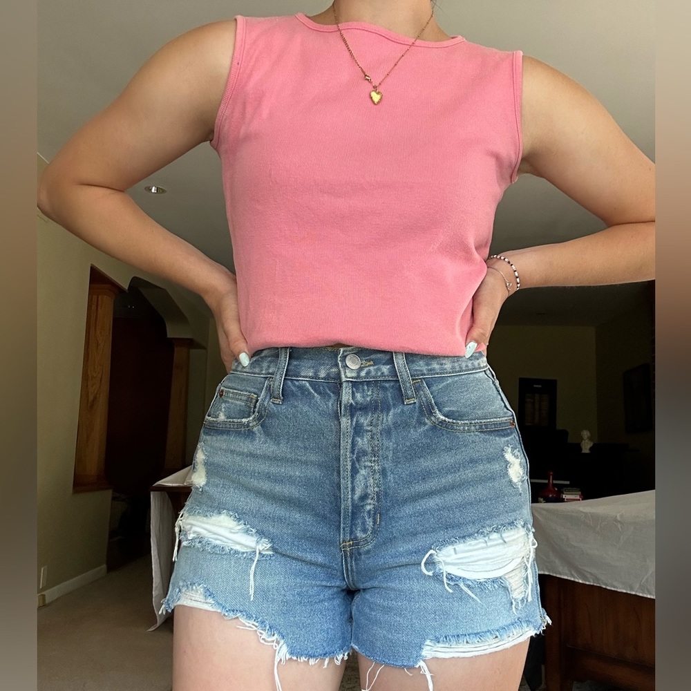 Cello Distressed Jean Shorts